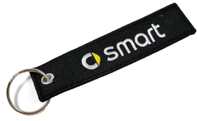 SHIFENG Schlüsselanhänger Stickerei Auto Schlüsselanhänger Kompatibel mit Smart Fortwo Forfour 453 451 450 Universal Zubehör
