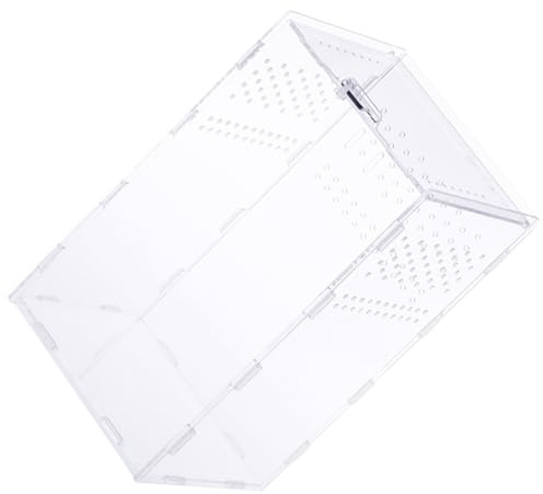 Yardwe Caja de Acrílico para Reptiles Tapa Removible y Fácil de Limpiar, Recinto Práctico y Terrario de Reptiles