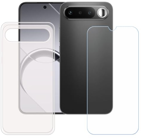 BMPNLSZ Funda para Realme 16 5G Screen Protector, Translúcido Suave Silicona TPU Canica Carcasa Caso Case + Cristal Templado Film Vidrio (6,57)