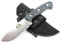 AXARQUIA - Cuchillo de Hoja Fija para Supervivencia Caza Monte Bushcraft Camping Outdoor Campo - Funda de Piel - Hoja 10 cm Acero MOVA 58 - Fabricado en España
