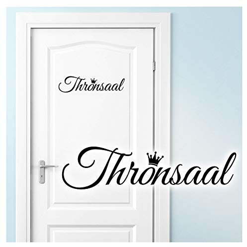 Grandora W3190 Wandtattoo WC Aufkleber Thronsaal mit Krone Gold (BxH) 40 x 10 cm