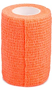 Fixierbinde | elastischer Fixierverband | kohäsive (selbsthaftende) elastische Binde | Breite: 7,5 cm | Farbe: orange | 6 Stück