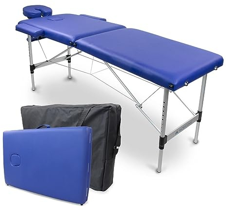Mobiclinic®, Lettino per Massaggi, Alluminio, Pieghevole, Poggiatesta, 186x60cm, CA-01 Light, 150 kg, Borsa da Trasporto, Estetica, Fisioterapia, Portatile, Professionale