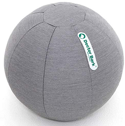 Doctor Bark Hunde Ball, Robustes Hundespielzeug waschbar bei 95°C, Toy Ball grau, Größe S ca. 11 cm Durchmesser