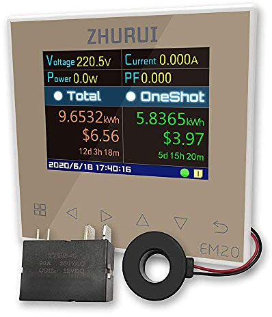 ZHURUI EM20-ER connectable à un relais externe/Surveillez l'électricité./instrument de surveillance de l 'énergie/tableau de consommation d' énergie / 23 unités monétaires (EM20 - ER)