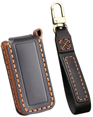ontto Autoschlüssel Hülle Passt für Volvo XC60 S90 XC90 S60 2017 2018 Fernbedienung Cover Leder Schlüsselhülle Schlüsselanhänger Schlüssel Schutz Etui Schlüsselbox- Schwarz