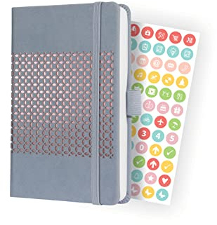 SIGEL J3208 Wochenkalender Jolie 2023 - ca. A6 - hellgrau - Hardcover - Gummiband, Stiftschlaufe, Einstecktasche - 174 S. - FSC-zertifiziert - Terminplaner