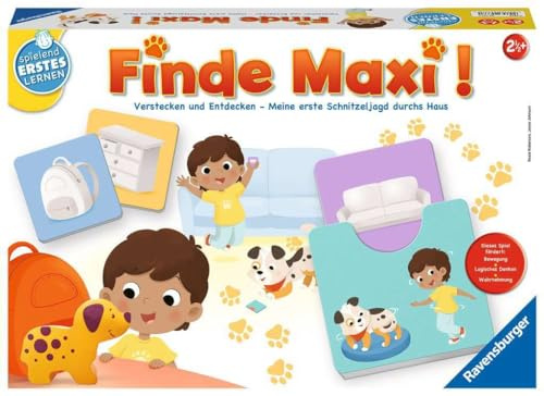 Ravensburger 24737 - Finde Maxi! - Lernspiel für Kinder ab 2,5 Jahren, Spielend Erstes Lernen für 1-2 Spieler