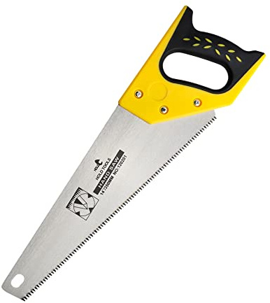 DOWELL 14 in Hand Saw - 11 TPI Fine Cuts Wood Saw Perfect for Sawing, Trimming, Gardening, Cutting Wood, Drywall, Plastic Pipes, Sharp Blade