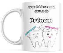 Pot à brosse à dents personnalisé
