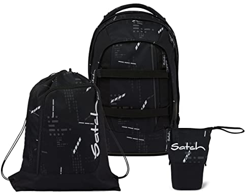 Satch Pack Pencil Slider Light Edition Schulrucksack Set 3tlg. mit Sportbeutel (Ninja Matrix)