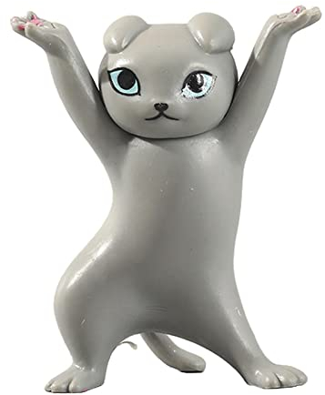 AVFORA Tanzende Katzenstatue, tanzende Katze, Design, Stift, Brillenhalter, Arbeitszimmer, Dekoration, Kunsthandwerk, Geschenksammlungen (Color : A)