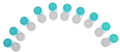 Blue - Double Barrel Contact Lens Soaking Case (1 Pack of 10)