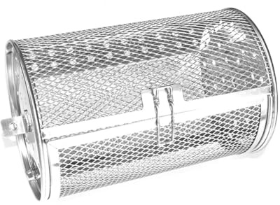Namvo Air Fryer Chip Basket Stainless Steel Tower Rotisserie Basket 360° Rotating Rolling Grill Basket Grilled Cage（12 x 18CM）