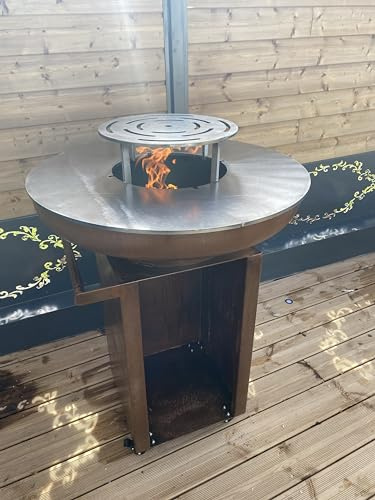 Brasero Plancha Acier Corten Barbecue, brasero