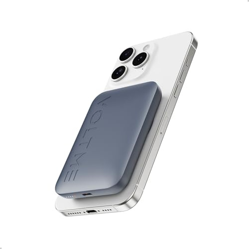 VOLTME Bateria Externa 5000mAh, Hypercore Go 5K Inalámbrico Magnético, PD 20W Carga Rapida Diseño Compacto Portatil Powerbank Compatible con iPhone 15 Pro iPad Samsung S24 Huawei Xiaomi, Azul Marino