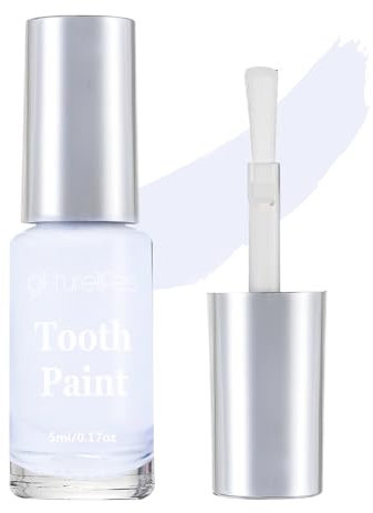 GL-Turelifes Tooth Paint Makeup, Black Tooth Painting Cream, Safe, Quick Dry & Realistic, Creating Black Out Tooth Makeup & Missing Teeth SFX for Halloween, Cosplay, Theater (5 ml) (White)