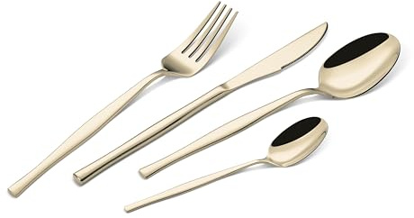 Berlinger Haus Besteckset 24-teilig Poliert Champagne | Hochwertig, Elegant und Geschenkbereit