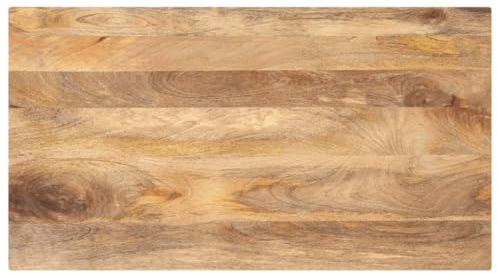 vidaXL Tischplatte, Holzplatte für Esstisch Couchtisch, Massivholzplatte Rustikales Design, Ersatztischplatte, 120x70x2,5cm Rechteckig Massivholz Mango