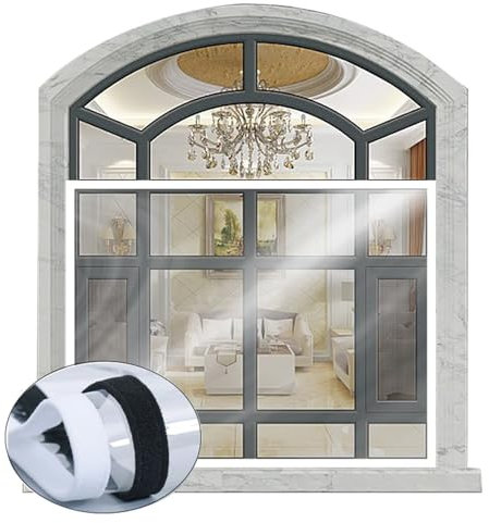 80x140cm Transparente Isolierfolie Zur WäRmedäMmung An Fenstern,Zuschneidbar KäLteschutz Fensterisolierung Energiesparende Einfache Befestigung-Weiß