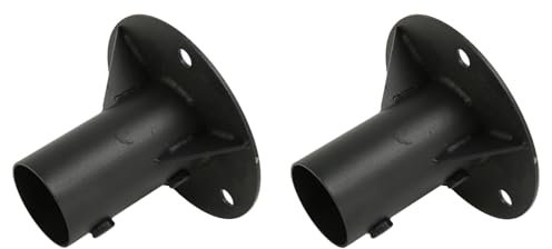 2PCS Heavy Duty Chain Link Fence Pole Floor Flange Base Solid Concrete Mount for Holding Fence Mailbox, Flag, and Round Posts, Ensuring Stability and Durability (52mm)