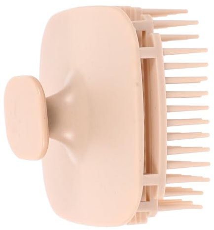 Beaupretty Massagebürste Haare Shampoo-bürste Ölig Haarfärbepinsel Barbier Bürste Für Haare Schuppen-shampoo Kleiner Wäscher Lockenbürste Haarpeeling Styler Einziehbare Haarbürste Für Haaröl Tpe Beige