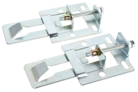 Uonlytech 2pcs Universal Range Hood Mounting Bracket with Adjustable Lift Hooks, Stainless Steel Wall Mounted Support, Heavy Duty Hanging Accessory for Kitchen