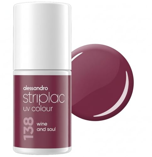 alessandro Striplac Peel-Off UV Gel Nagellack, Wine And Soul, 6,5ml | Hochpigmentierter UV Gel Nagellack, bis zu 15 Tage Halt, kratzfest, acetonfrei & abziehbar, HEMA-frei & vegan
