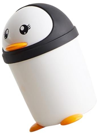 HOUDERCO Cestino Spazzatura Auto in Plastica Coperchio Ribalta Design a Forma Di Animale Carino Elevata Capacità Stabile e Sicuro Per Camera Da Letto Ufficio Cucina e Bagno