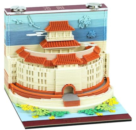 4 Types Calendrier Chinois 3D Bloc-notes Château 3D Bloc-notes Mémo Calendrier 2026 Bloc-notes Artistique Cubes d'Anniversaire Papier 3D Cadeau Note