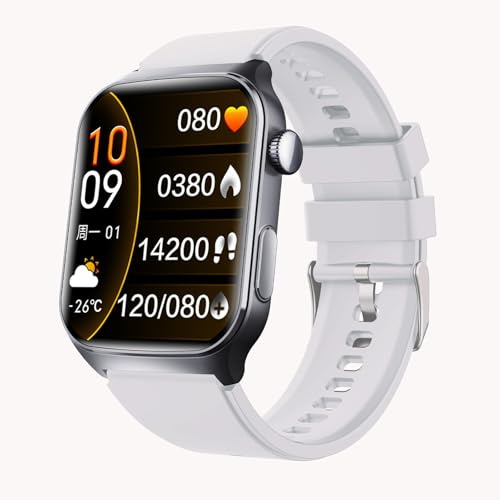 Yihou Fall Detection Smart Watch for Seniors Fall Alert Watch with SOS Heart Rate Monitor Sleep Monitoring Pedometer for Android iOS Grey Silicone