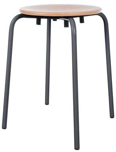 Sport-Tec Gymnastikhocker Standard mit Holzsitzfläche, ø 35 cm, Sitzhöhe 51 cm,Gest. anthrazit