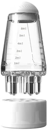 Mini Applicateur de Cuir Chevelu Portable avec Peigne Liquide, Distributeur pour Sérum, Huile et Soins Capillaires, Massage des Racines des Cheveux, Outil de Nutrition et Croissance des Cheveux White