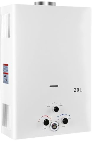 Chauffe-eau à Gaz 20LPM,Chauffe-eau à Gaz Propane Sans Réservoir Portable,mode Hiver/Eté + écran Numérique, Multi-protection Pour les Voyages en Camping, RV Voyage