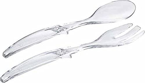 Emsa 504638 Salatbesteck, 2–teilig, Kunststoff, Länge 30 cm, Transparent, Vienna