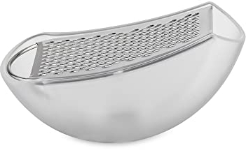 Alessi Parmenide AARU01 I - Rallador con Recogedor de Design, Resina Termoplástica y Acero Pulido, Hielo