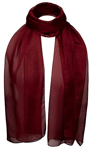 Basic Sense Chiffon-Schal, durchscheinend, weich, einfarbig, für Damen, sauber genäht