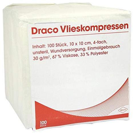 VLIESSTOFF-KOMPRESSEN unsteril 10x10 cm 4fach 100 St
