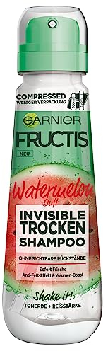 Garnier Shampoo secco Invisible, contro i capelli piatti grassi con volume-boost, profumo fresco di anguria, Watermelon, Fructis, 100 ml