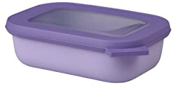 Mepal - Multi Bowl Cirqula Rectangular - Contenitori Plastica con Coperchio - Adatto come Contenitore Ermetico per Frigo, Microonde, Congelatore da Portata - Ciotole Cucina - 500 ml - Vivid lilac