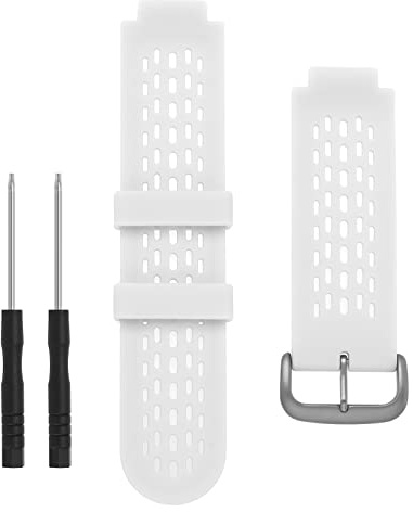 ECSiNG Bracelet de montre en silicone compatible avec les traqueurs d'activité Garmin Approach S2/S4 à libération rapide Blanc