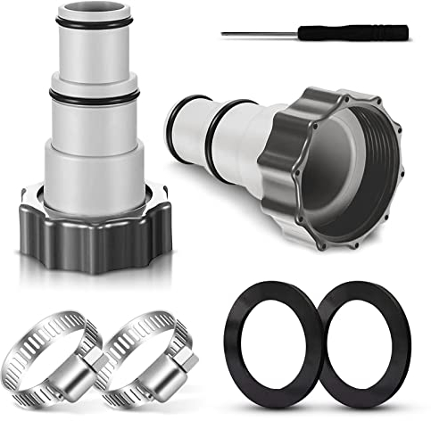 Poolschlauch Adapter, 2 Ersatz-Schlauchadapter, Pool Adapter A,Schlauchadapter Poolzubehör, für Pumpe,A-Serie, mit Gewinde,Anschluss Für Ø 32 Und 38 Mm Pool-Schlauch