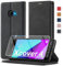 Handyhülle für Samsung Galaxy Xcover 4 / 4s Hülle Leder [Mit Schutzfolie] für Samsung Galaxy Xcover 4 Hülle Klappbar Leder Flip Wallet Stoßfeste Case Schutzhülle Klapphülle für Samsung Xcover 4s Hülle