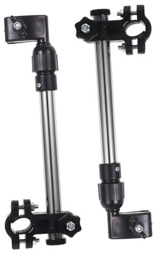 Happyyami 2pcs Umbrella Mount Holder for Bike Stroller Buggy Rv Stretchable Clamp Stand Stainless Steel