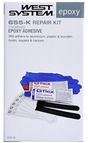 WEST SYSTEM G/flex 655-K Two Part Epoxy Glue Repair Kit - Heavy Duty High Strength Adhesive Pack, Glue for Plastic, Metal, Wood, Ceramic - for DIY Projects, Boat & Marine Repair