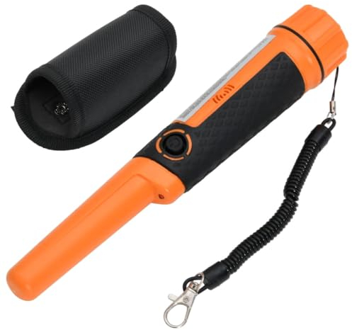 vidaXL Metalldetektor Pinpointer, Pin Pointer Metallsucher Untergrund 360°-Scan, Metallsuchgerät mit Taschenlampe Wasserdicht, Metall Detektor, Orange