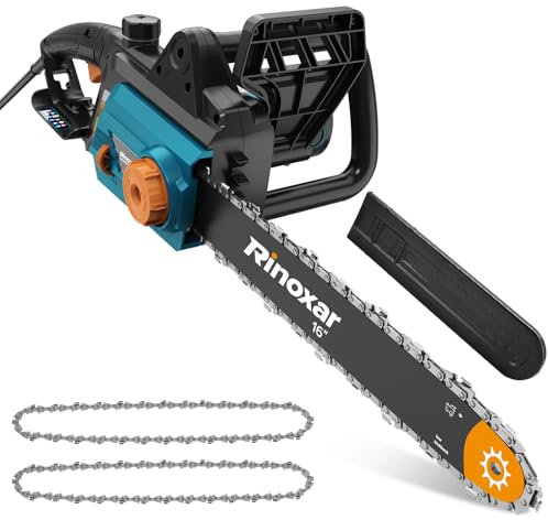 Motosega Elettrica a Filo da 2200W con Auto Tensione, Sega Elettrica per Potatura da 16 Pollici/40.6 cm, Velocità della Catena 15m/s, Motosega da Potatura con Auto Erogazione Olio