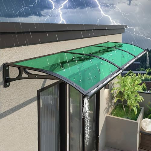 Wasserdichte gebogene Türabdeckung aus Polycarbonat, für Veranda, Fenster, UV-Schutz, Regen, Schnee, Vordächer