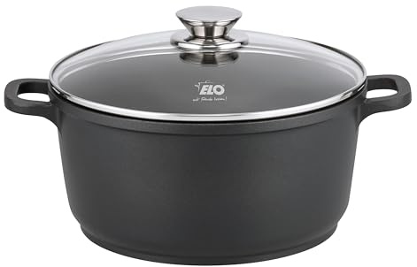 ELO Kochtopf Alucast 24 cm, Aluminiumguss - Induktion, antihaft | kratzfeste ELODUR® Select Antihaftversiegelung, backofenfest, spülmaschinengeeignet