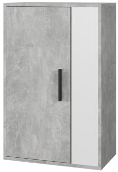 Vicco Hängeschrank Berno, Beton/Weiß, 50.1 x 78.4 cm | mit 2 Fächern, zur Wandmontage geeignet für vielseitige Aufbewahrung